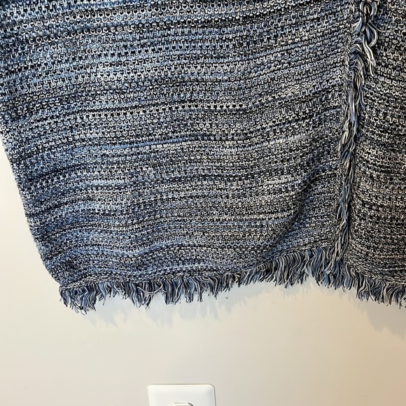 Anthropologie Holding Horses Blue Knit Fringe Shift Dress Size XS - Picture 6 of 7